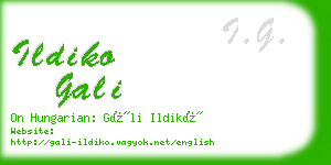 ildiko gali business card